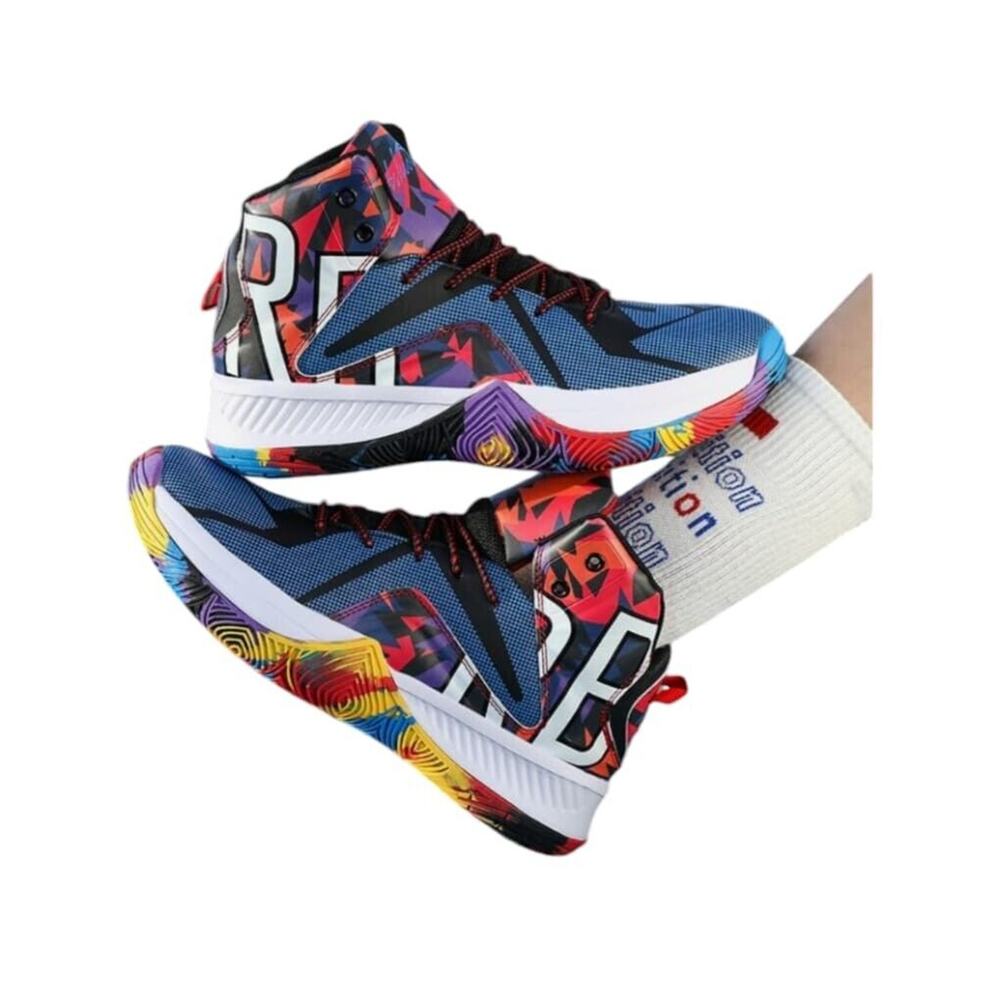 Men's Cool Ashion Wear Resistant Anti-slip Basketball Shoes Sports Shoes Sz 7